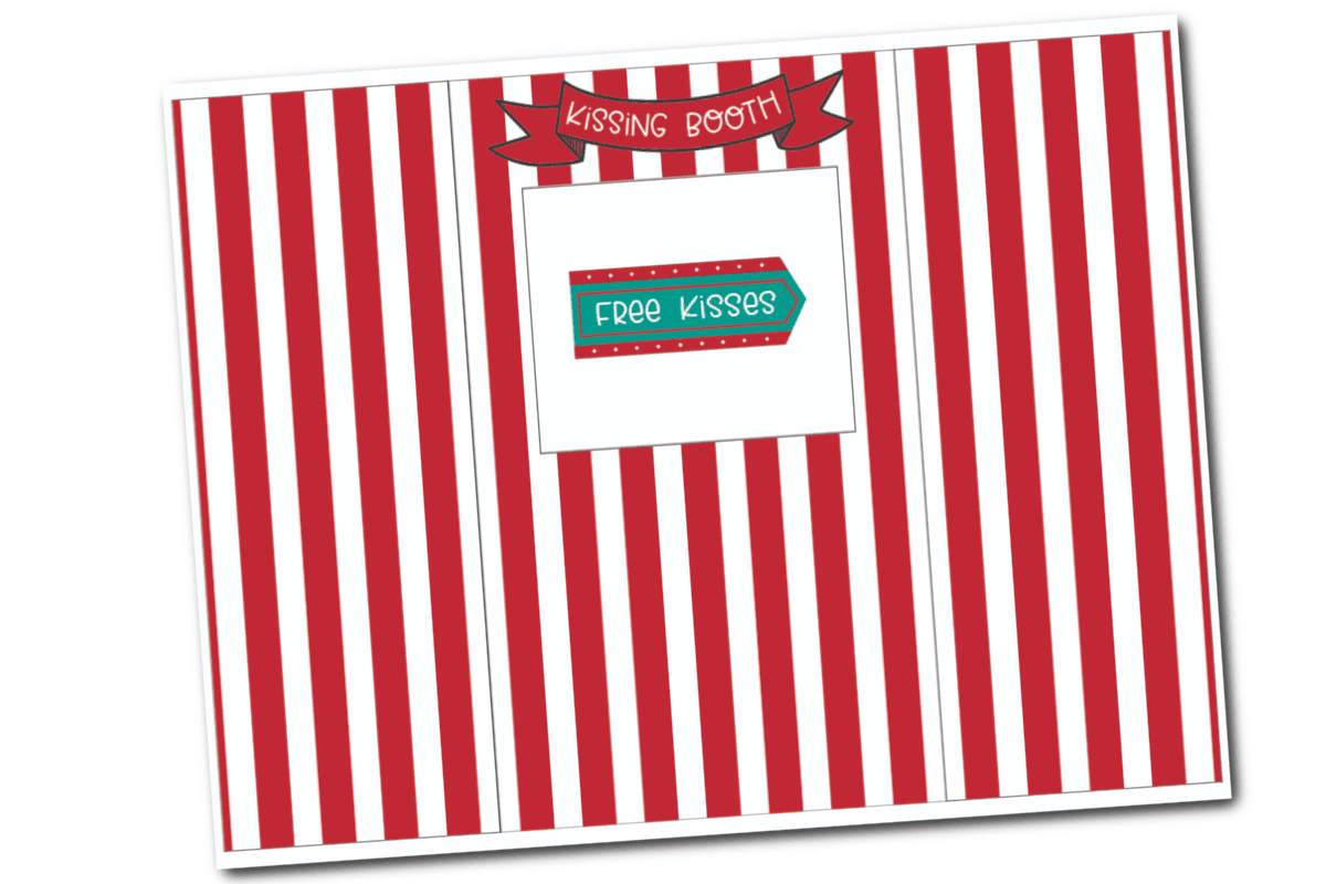 elf on the shelf kissing booth (free printable) - fun money mom